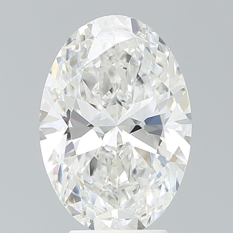 4.16 Carat Oval Lab Diamond with  Cut Diamond in 14KT  view 1
