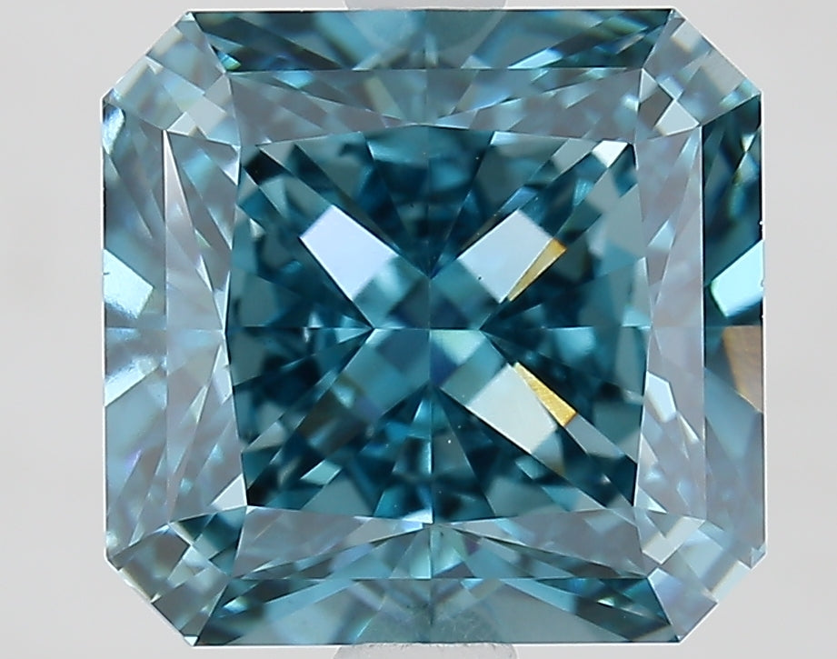 3.63 Carat Radiant Lab Diamond with  Cut Diamond in 14KT  view 1
