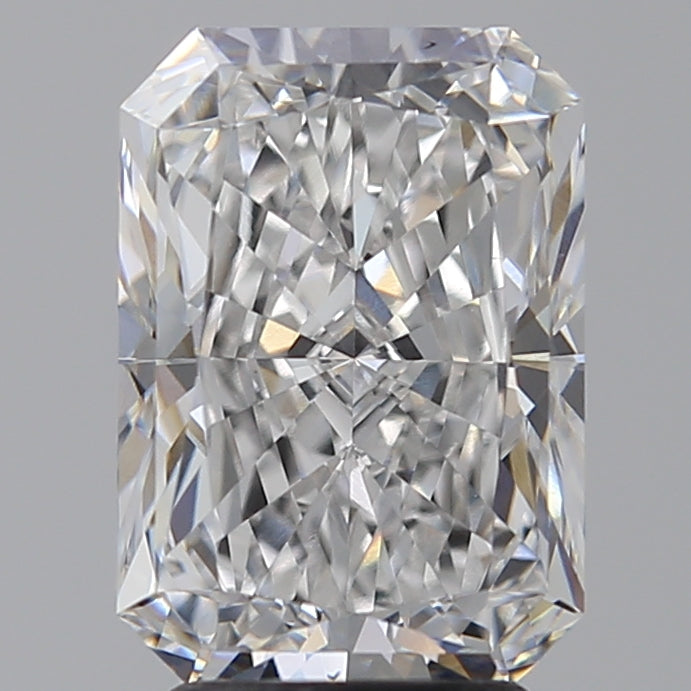 3.52 Carat Radiant Lab Diamond with  Cut Diamond in 14KT  view 1
