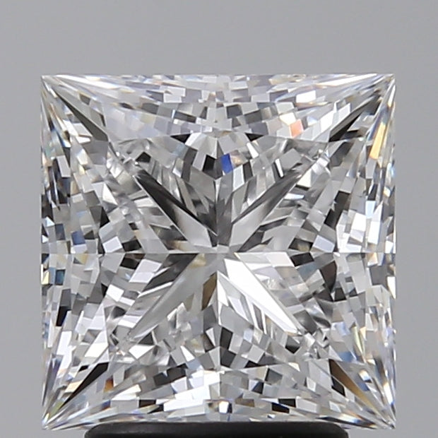3.09 Carat Princess Lab Diamond with  Cut Diamond in 14KT  view 1
