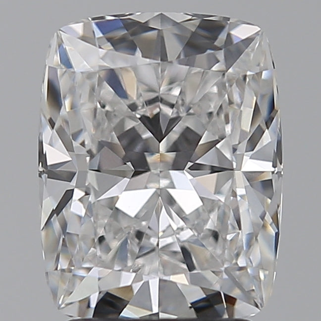 2.57 Carat Cushion Lab Diamond with  Cut Diamond in 14KT  view 1
