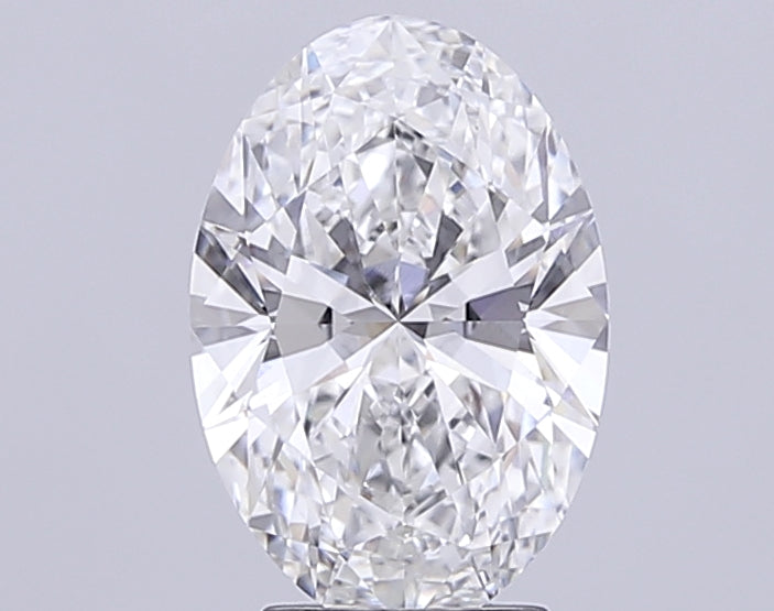 3.5 Carat Oval Lab Diamond with  Cut Diamond in 14KT  view 1

