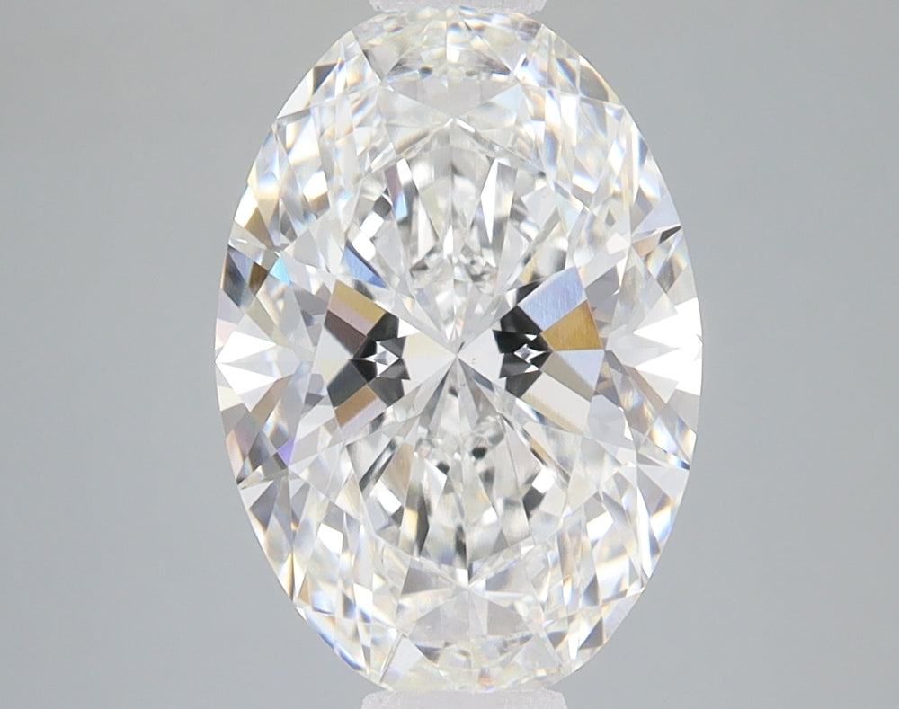 3.1 Carat Oval Lab Diamond with  Cut Diamond in 14KT  view 1
