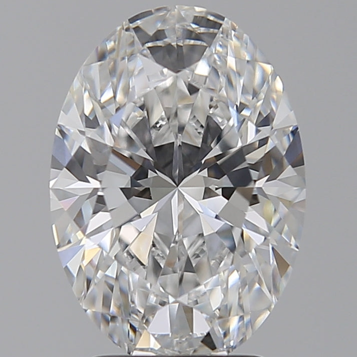 3.05 Carat Oval Lab Diamond with  Cut Diamond in 14KT  view 1
