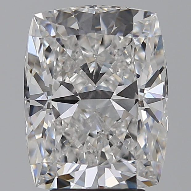 4.08 Carat Cushion Lab Diamond with  Cut Diamond in 14KT  view 1
