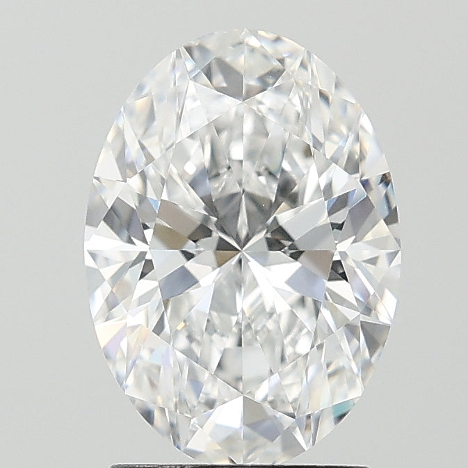 2.09 Carat Oval Lab Diamond with  Cut Diamond in 14KT  view 1
