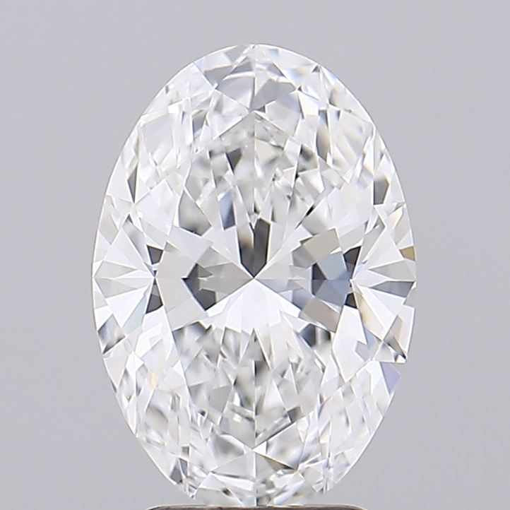 2.09 Carat Oval Lab Diamond with  Cut Diamond in 14KT  view 1
