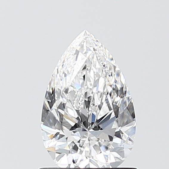 1.0 Carat Pear Lab Diamond with  Cut Diamond in 14KT  view 1
