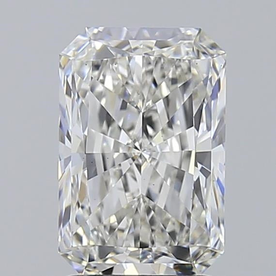 2.01 Carat Radiant Lab Diamond with  Cut Diamond in 14KT  view 1
