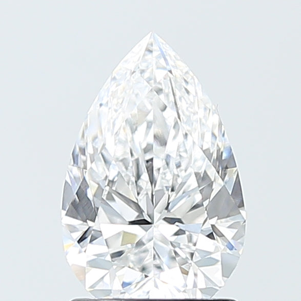 1.52 Carat Pear Lab Diamond with  Cut Diamond in 14KT  view 1
