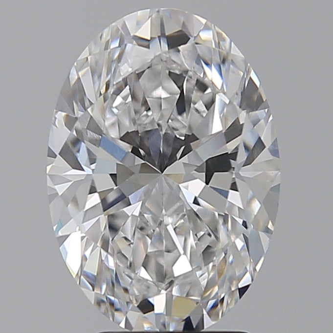 3.51 Carat Oval Lab Diamond with  Cut Diamond in 14KT  view 1
