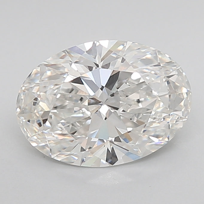 2.03 Carat Oval Lab Diamond with  Cut Diamond in 14KT  view 1
