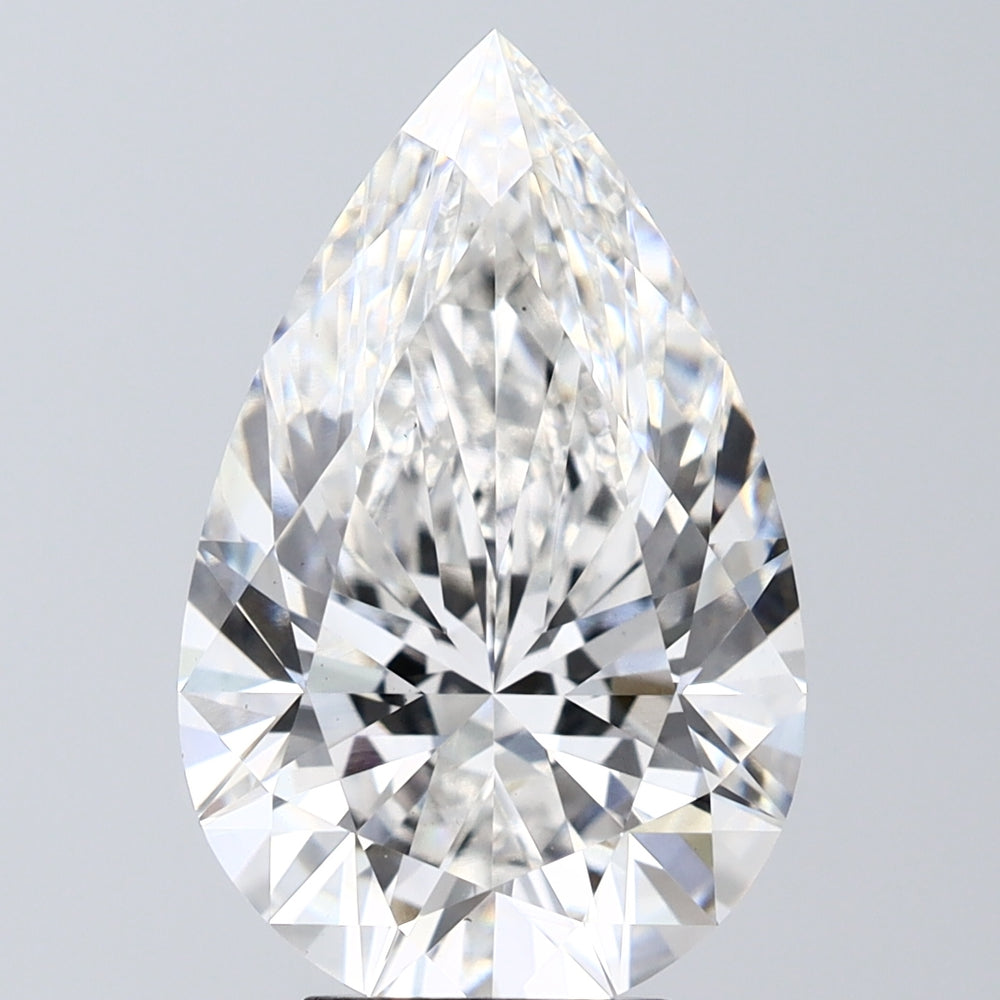 5.2 Carat Pear Lab Diamond with  Cut Diamond in 14KT  view 1
