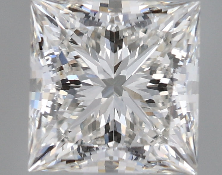 1.53 Carat Princess Lab Diamond with  Cut Diamond in 14KT  view 1

