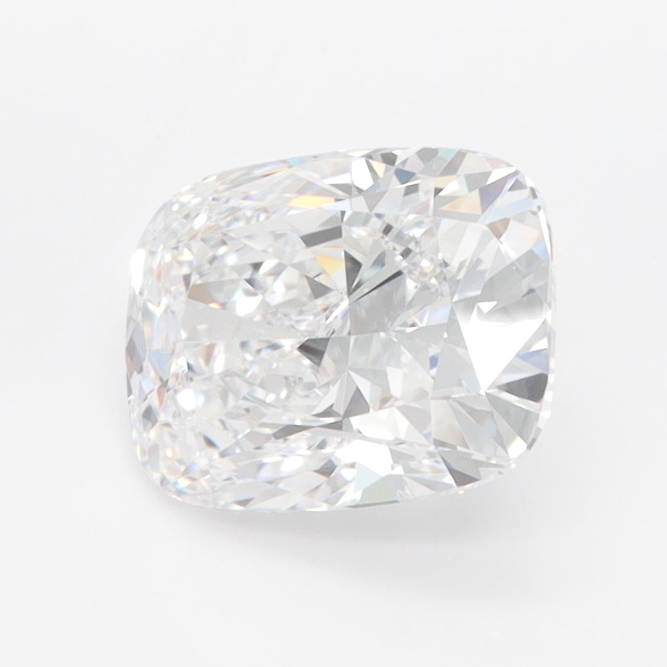 2.45 Carat Cushion Lab Diamond with  Cut Diamond in 14KT  view 1
