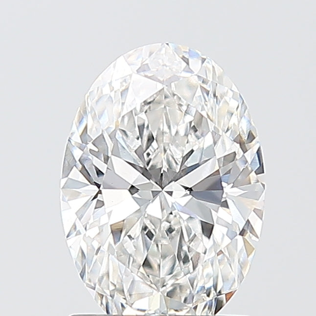 1.51 Carat Oval Lab Diamond with  Cut Diamond in 14KT  view 1
