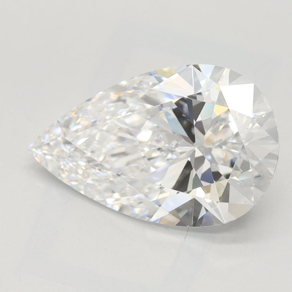 1.94 Carat Pear Lab Diamond with  Cut Diamond in 14KT  view 1
