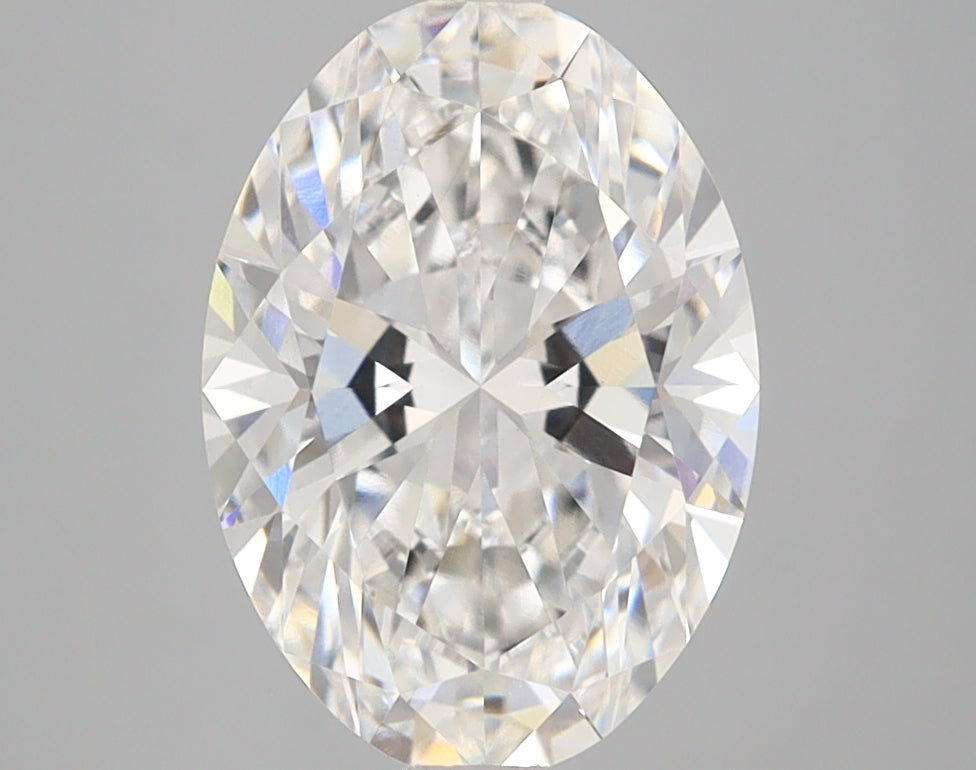 2.57 Carat Oval Lab Diamond with  Cut Diamond in 14KT  view 1

