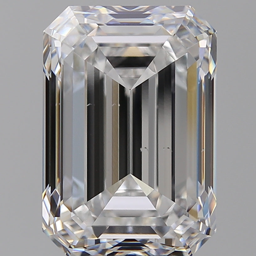 10.02 Carat Emerald Lab Diamond with  Cut Diamond in 14KT  view 1
