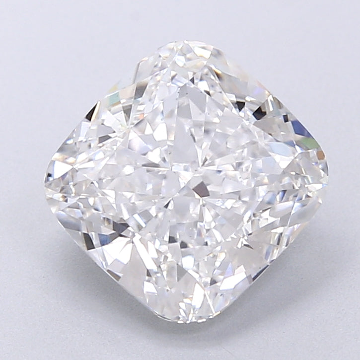 3.35 Carat Cushion Lab Diamond with  Cut Diamond in 14KT  view 1
