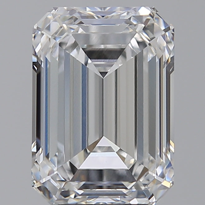 5.09 Carat Emerald Lab Diamond with  Cut Diamond in 14KT  view 1

