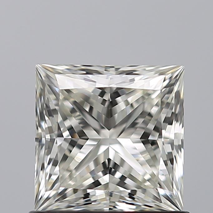 1.01 Carat Princess Natural Diamond with  Cut Diamond in 14KT  view 1
