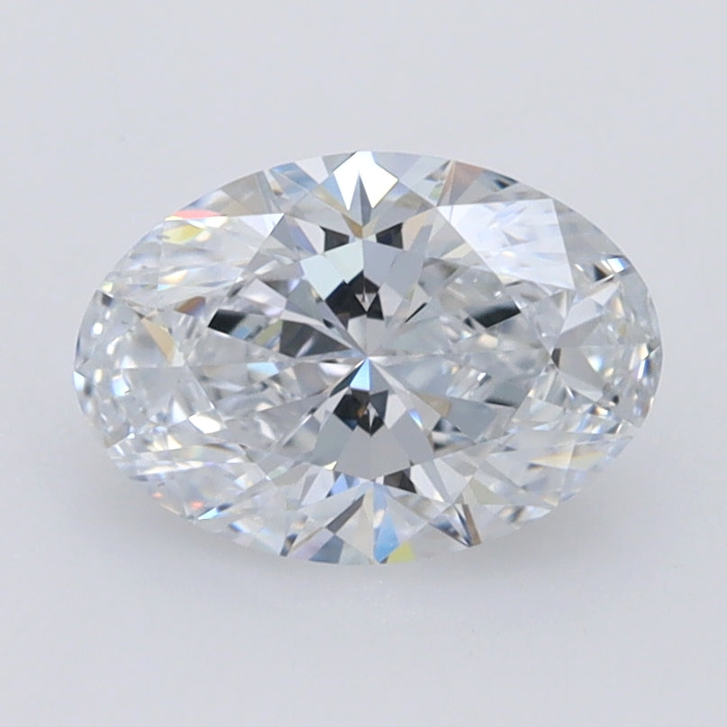 1.05 Carat Oval Lab Diamond with  Cut Diamond in 14KT  view 1
