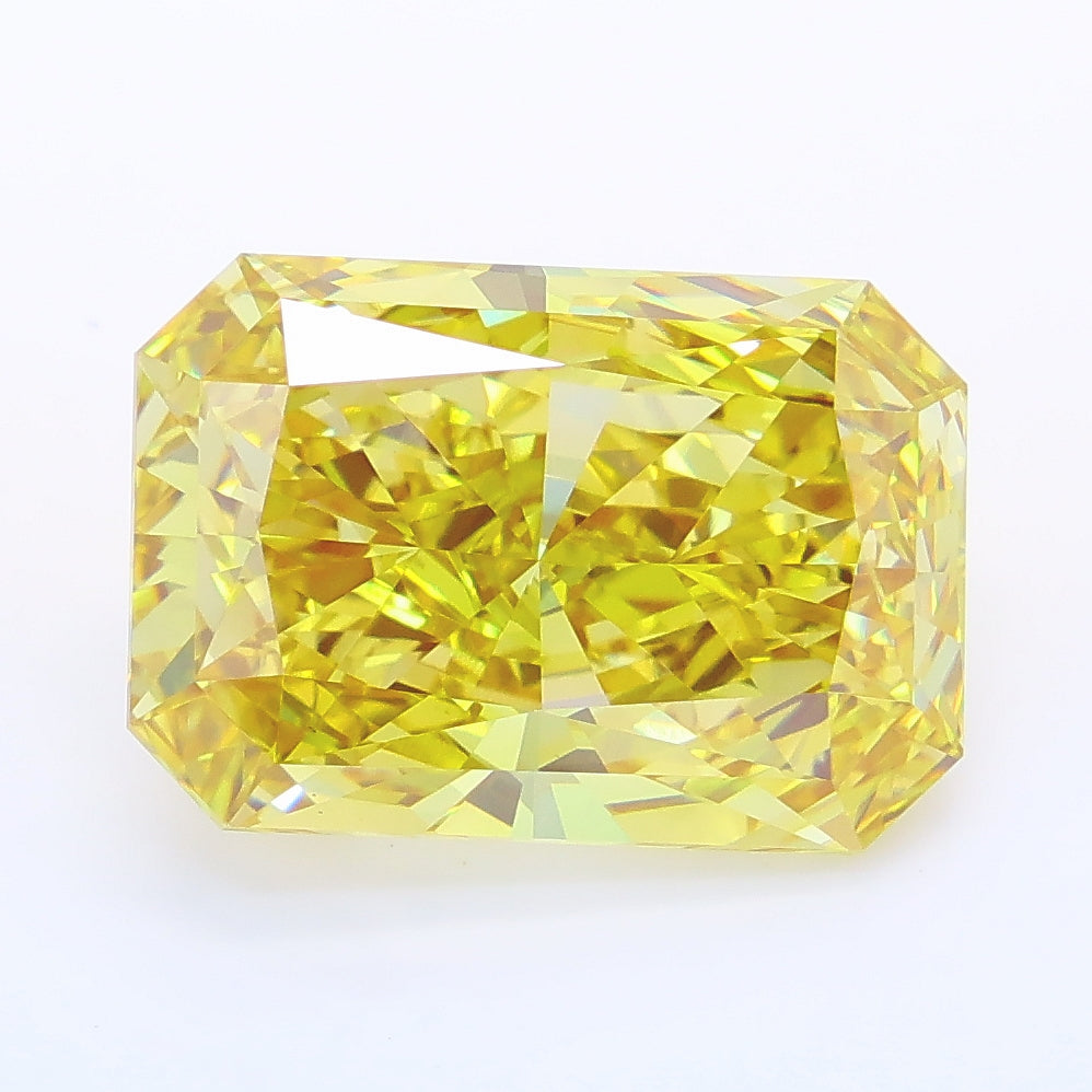 6.76 Carat Radiant Lab Diamond with  Cut Diamond in 14KT  view 1
