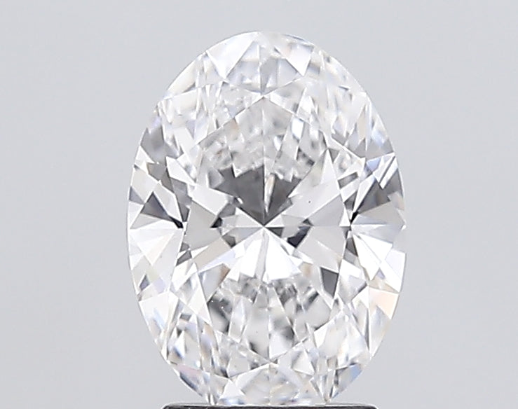 2.5 Carat Oval Lab Diamond with  Cut Diamond in 14KT  view 1
