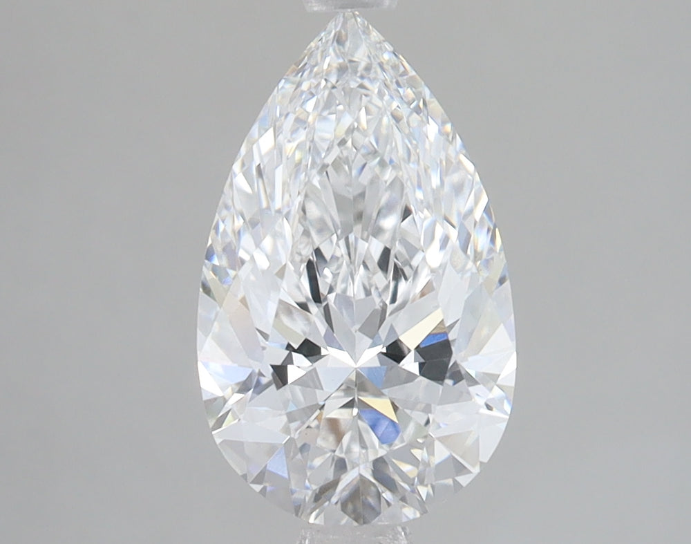2.01 Carat Pear Lab Diamond with  Cut Diamond in 14KT  view 1
