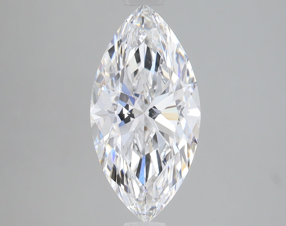 2.53 Carat Marquise Lab Diamond with  Cut Diamond in 14KT  view 1
