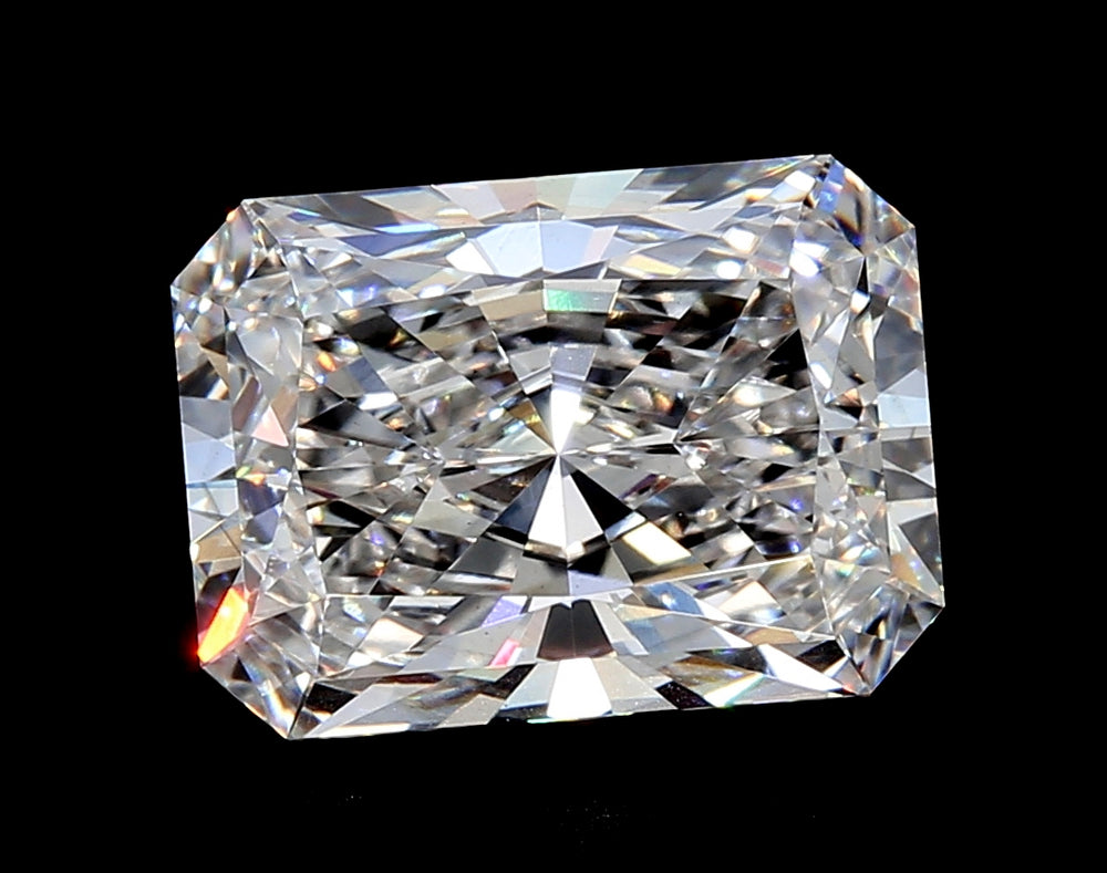 4.52 Carat Radiant Lab Diamond with  Cut Diamond in 14KT  view 1

