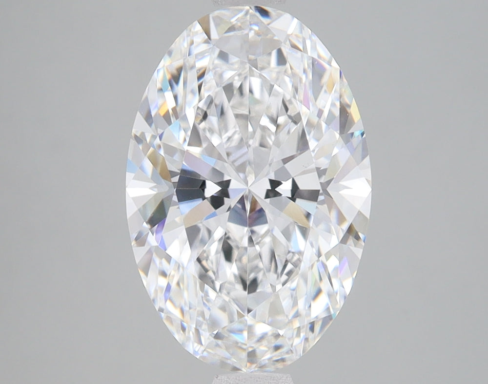 3.59 Carat Oval Lab Diamond with  Cut Diamond in 14KT  view 1
