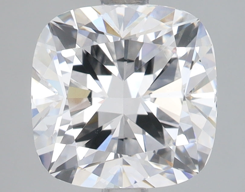 3.02 Carat Cushion Lab Diamond with  Cut Diamond in 14KT  view 1
