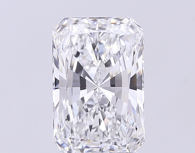 3.02 Carat Radiant Lab Diamond with  Cut Diamond in 14KT  view 1
