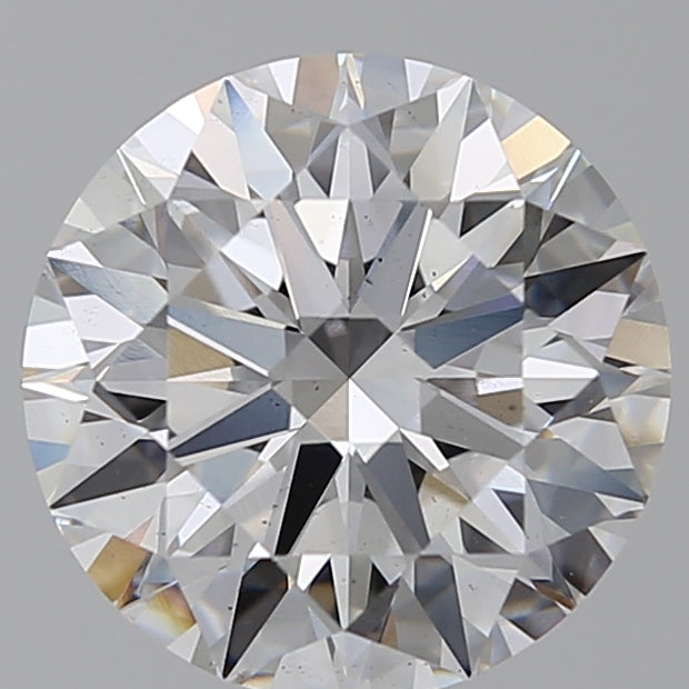 4.28 Carat Round Lab Diamond with  Cut Diamond in 14KT  view 1
