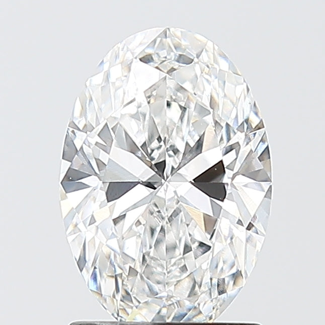 1.52 Carat Oval Lab Diamond with  Cut Diamond in 14KT  view 1
