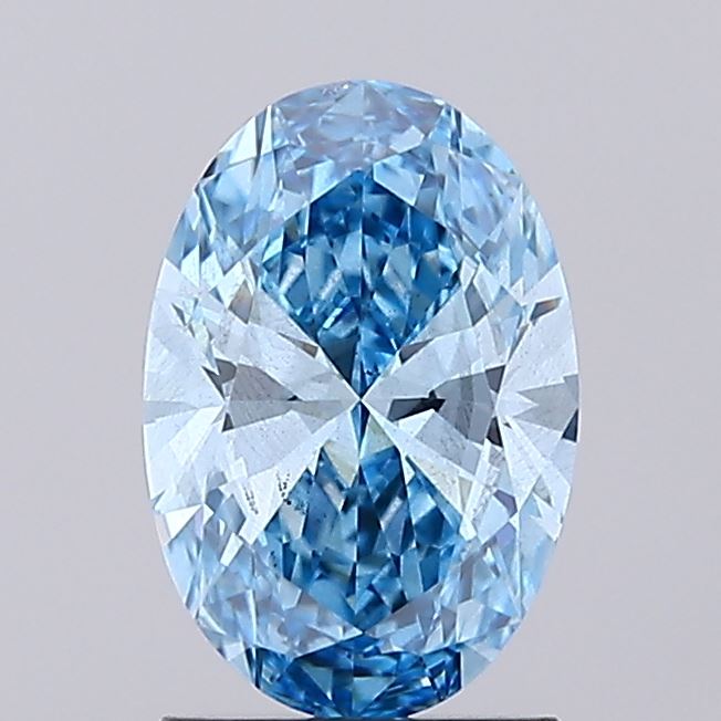 1.54 Carat Oval Lab Diamond with  Cut Diamond in 14KT  view 1
