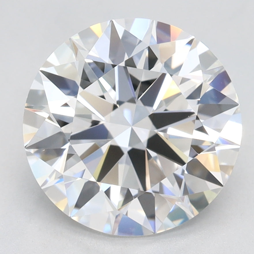 2.74 Carat Round Lab Diamond with  Cut Diamond in 14KT  view 1
