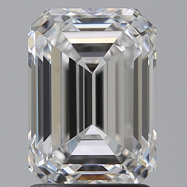 2.02 Carat Emerald Lab Diamond with  Cut Diamond in 14KT  view 1

