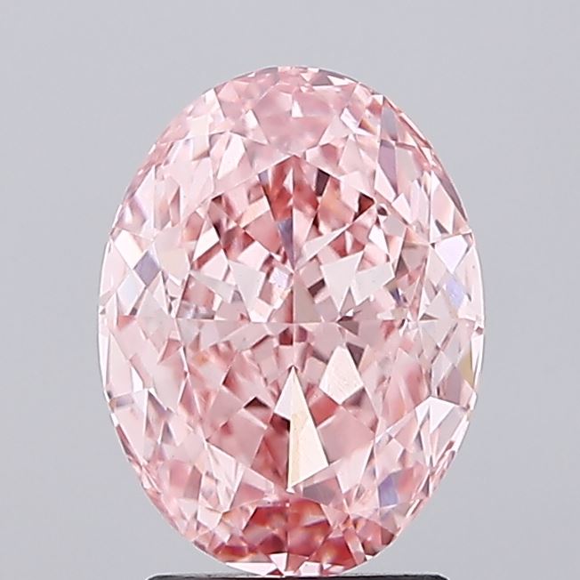 2.79 Carat Oval Lab Diamond with  Cut Diamond in 14KT  view 1
