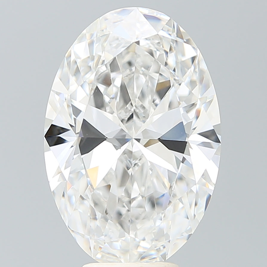 6.37 Carat Oval Lab Diamond with  Cut Diamond in 14KT  view 1

