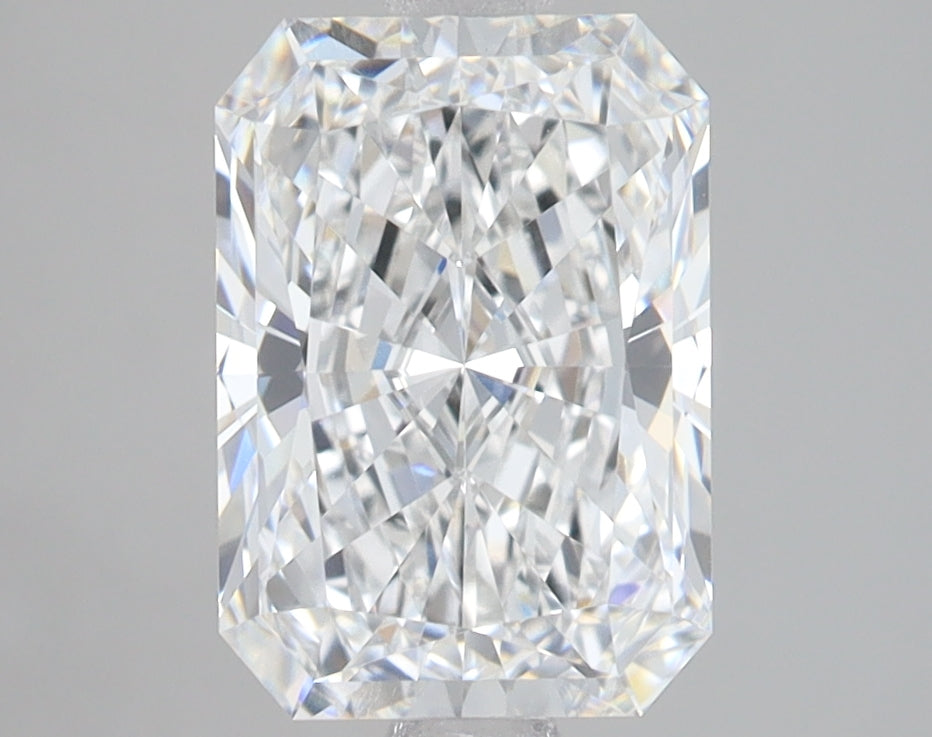 2.54 Carat Radiant Lab Diamond with  Cut Diamond in 14KT  view 1
