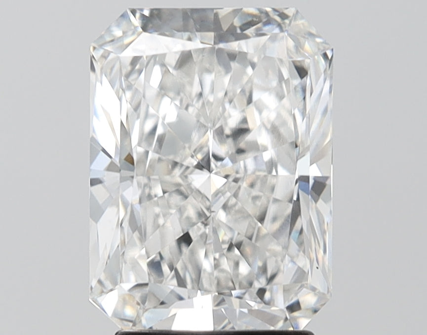 2.9 Carat Radiant Lab Diamond with  Cut Diamond in 14KT  view 1
