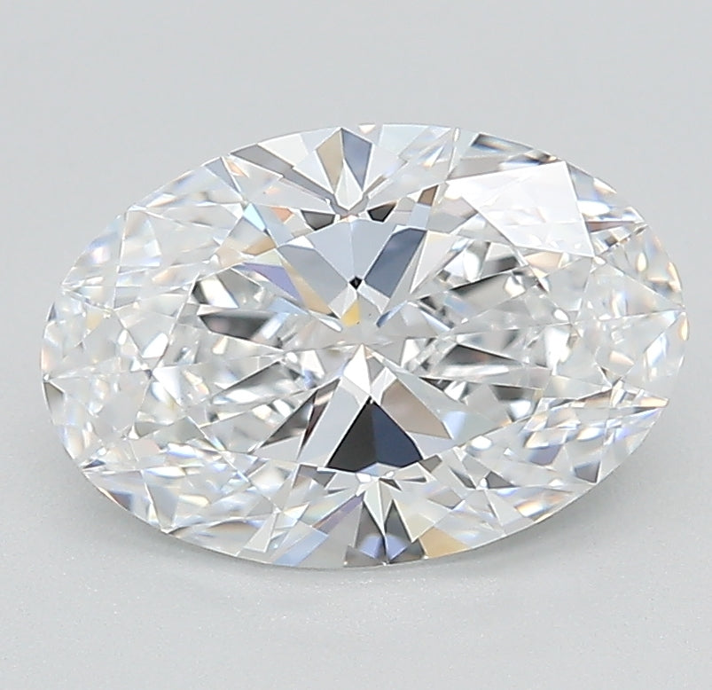 2.18 Carat Oval Lab Diamond with  Cut Diamond in 14KT  view 1
