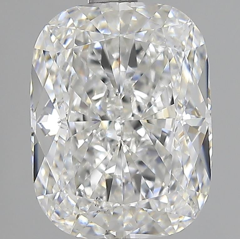 4.03 Carat Cushion Lab Diamond with  Cut Diamond in 14KT  view 1
