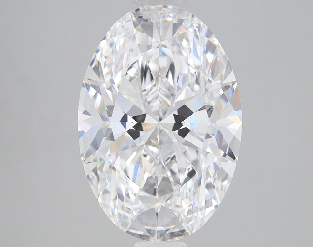 3.0 Carat Oval Lab Diamond with  Cut Diamond in 14KT  view 1
