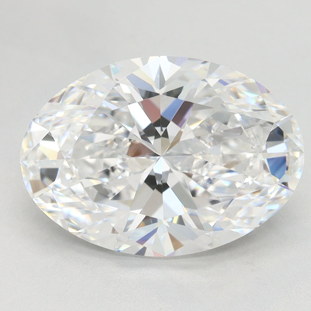 3.59 Carat Oval Lab Diamond with  Cut Diamond in 14KT  view 1
