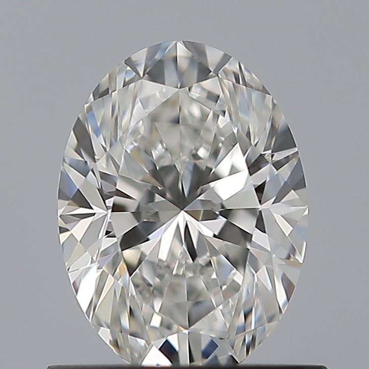 0.7 Carat Oval Natural Diamond with  Cut Diamond in 14KT  view 1
