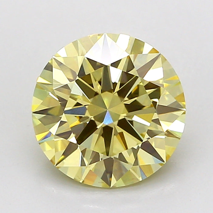 2.45 Carat Round Lab Diamond with  Cut Diamond in 14KT  view 1
